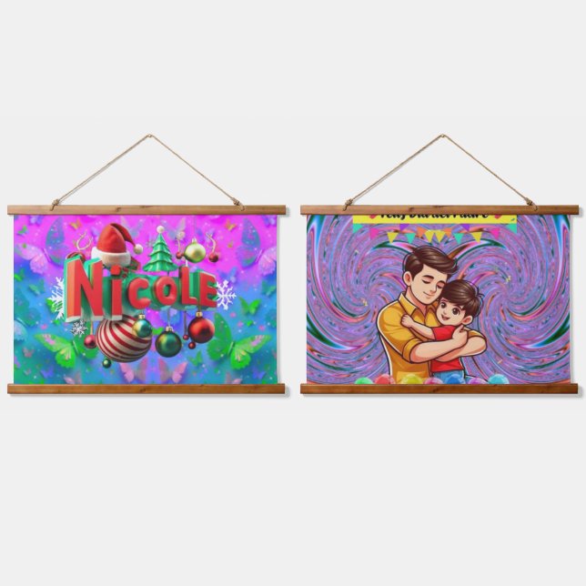 Notre tapisserie murale recouverte de bois est déc (Double)