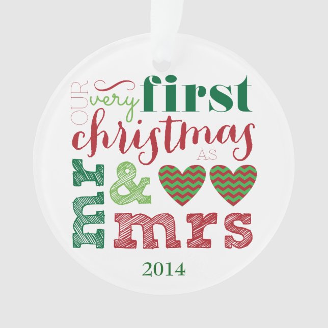 Notre tout premier Noël comme M. et Mme Ornament (devant)