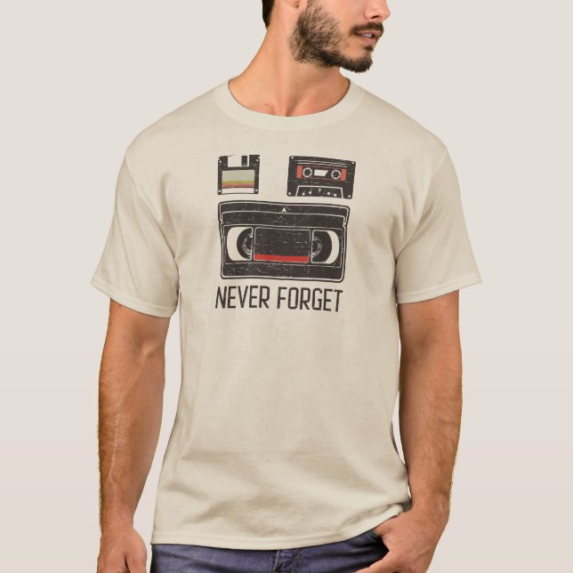 N'oubliez jamais le T-shirt Retro Tech (Devant)