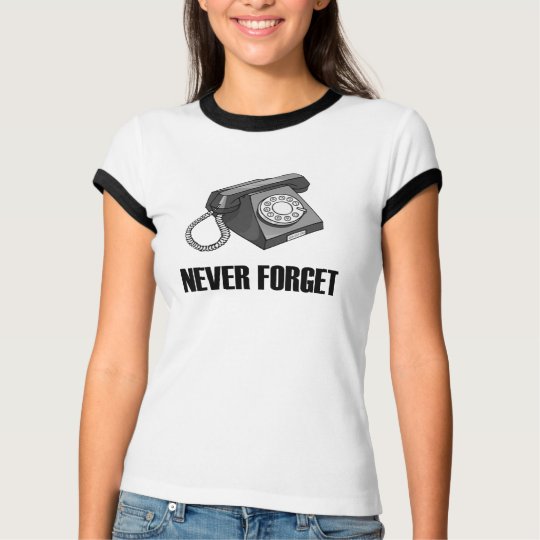 N'oubliez jamais le T-shirt rotatoire de téléphone