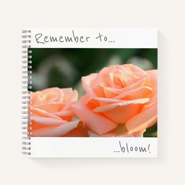 N'oubliez pas de fleurir Cahier de fleurs de rose  (Devant)