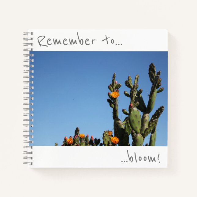 N'oubliez pas de fleurir Cahier Fleurs de Cactus (Devant)