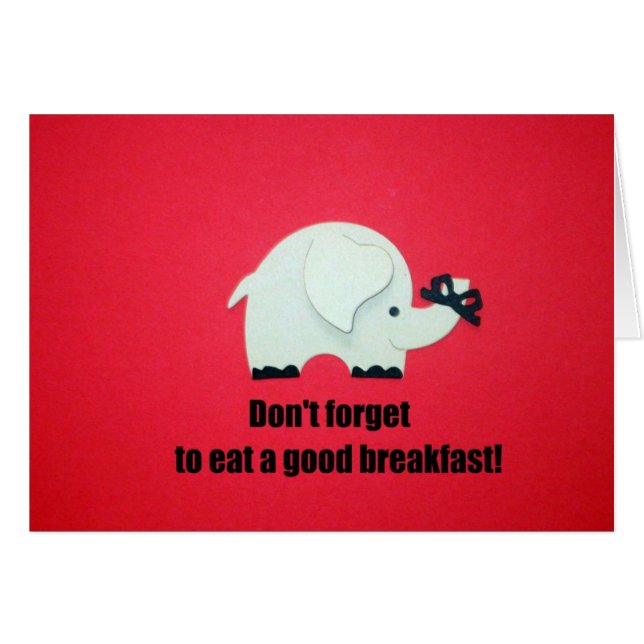 N'oubliez pas de prendre un bon petit-déjeuner ! (Devant horizontal)