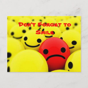 N'oubliez pas de sourire - Carte postale