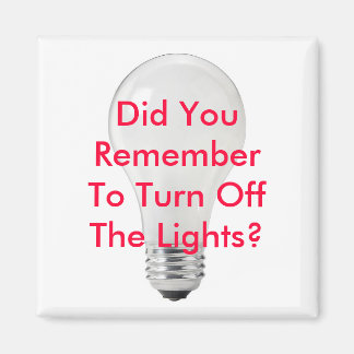 N'Oubliez Pas D'Éteindre Les Lumières Aimant Vert