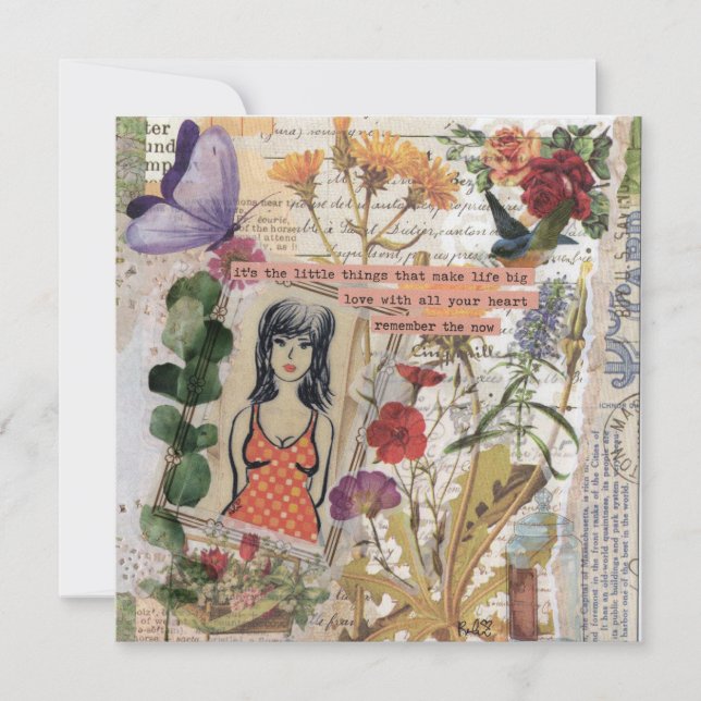 N'Oubliez Pas La Carte De Voeux Maintenant Plat (Devant)