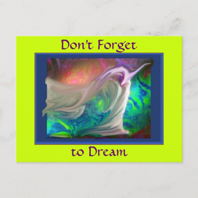 N'oubliez pas la carte postale Dream v2 (Devant)