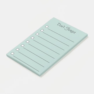 N'oubliez pas les notes de post-it