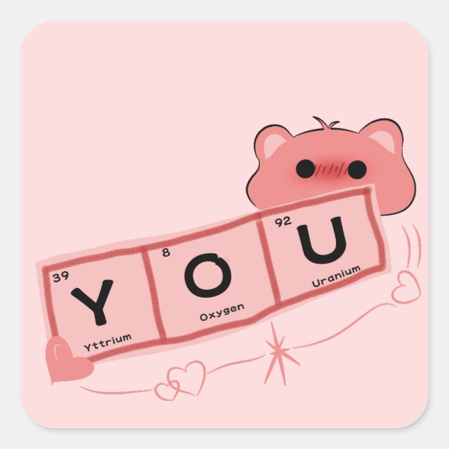 Noun ours en amour Autocollant (Devant)