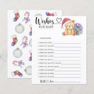 Nounours d'hiver - Jeu de fête vœux pour bébé