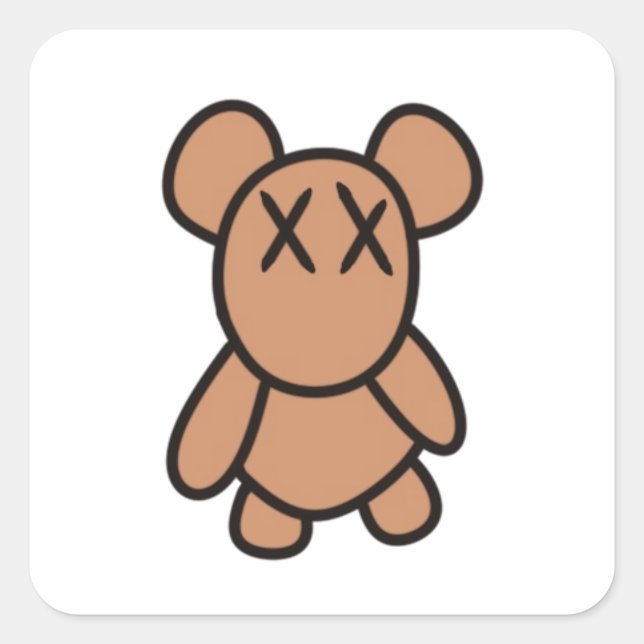 Nounours en autocollant (Devant)