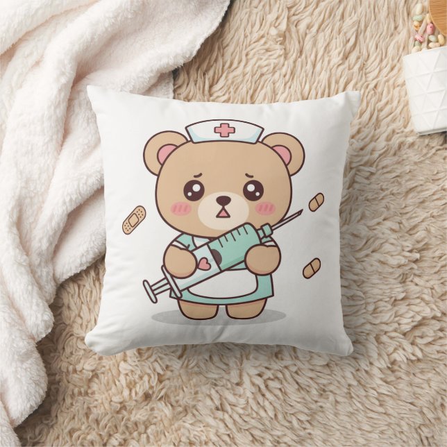 Nounours Oreiller Infirmière Mignonne Kawaii (Couverture)