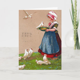 Nourrir la carte Vintage aux oiseaux