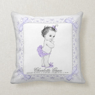 Nourrisson de bébé gris pourpre Coussin de bébé