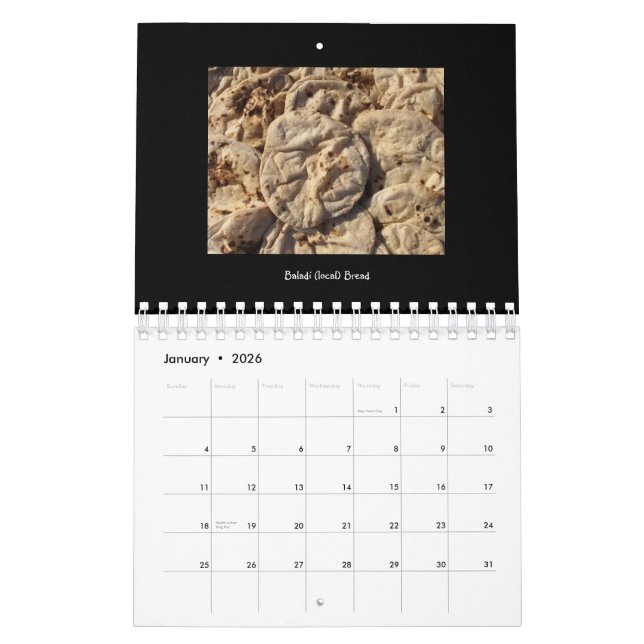 Nourriture de calendrier de l'Egypte 2012 (Jan 2026)