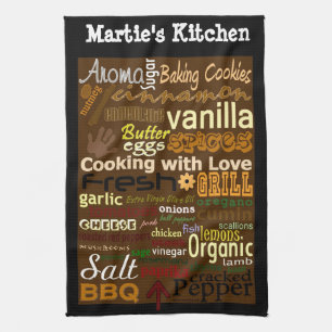 Nourriture personnelle serviette de cuisine Word-A