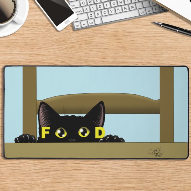 Nourriture pour chat noir Humour de chat affamé (Créateur téléchargé)