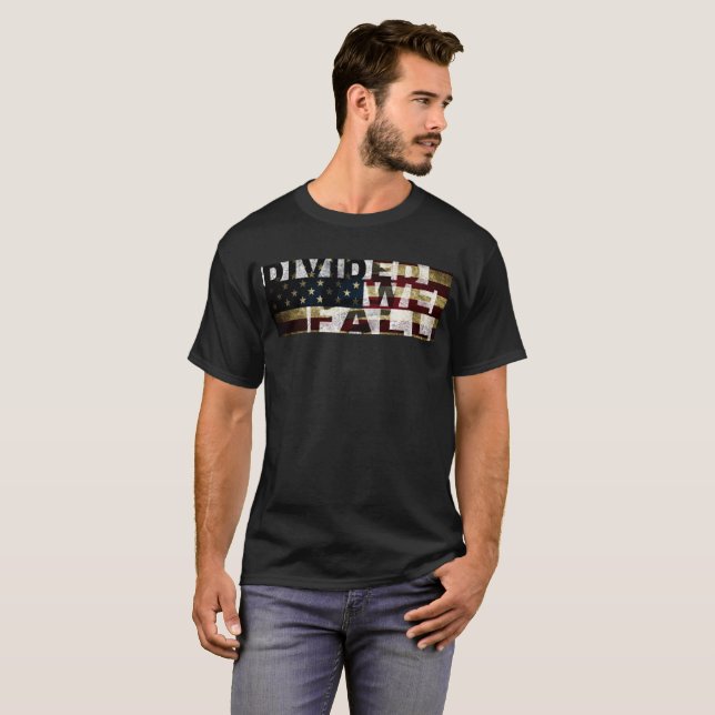 "Nous a divisés tombent" le T-shirt des hommes (Devant entier)