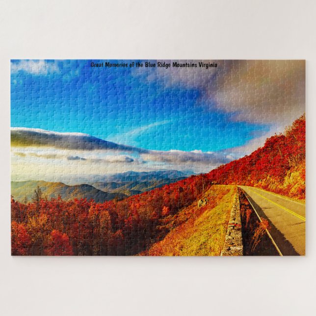 Nous aimons Blue Ridge Mountains Virginie. Puzzle (Horizontal)