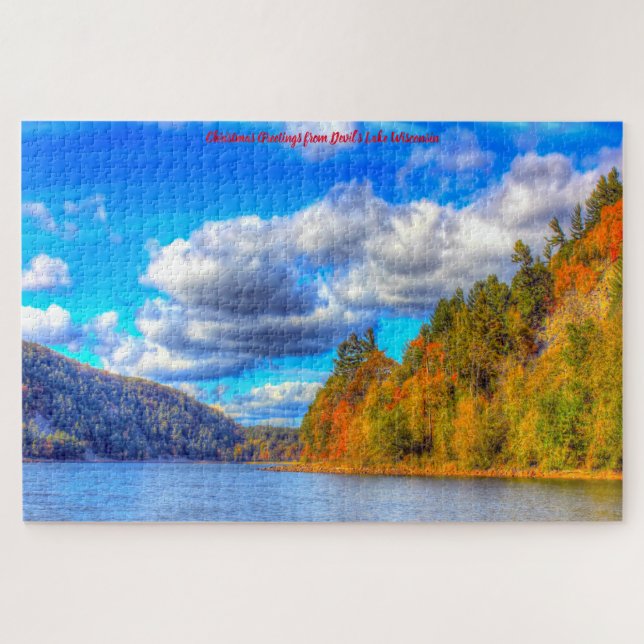 Nous aimons Devils Lake Wisconsin. Jigsaw Puzzle (Horizontal)