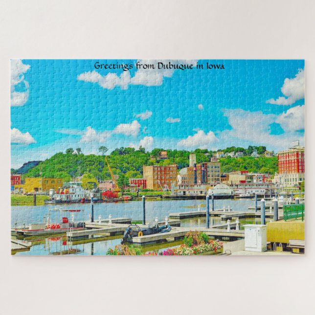 Nous aimons Dubuque en Iowa. Puzzle (Horizontal)