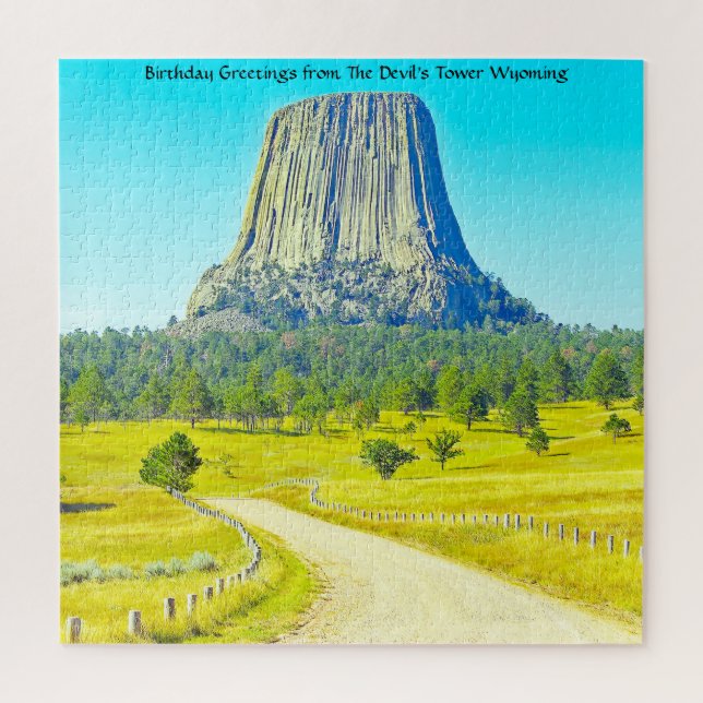Nous aimons la tour du diable Wyoming. Puzzle (Vertical)