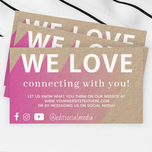 Nous aimons le Carte de visite de connexion client (Créateur téléchargé)