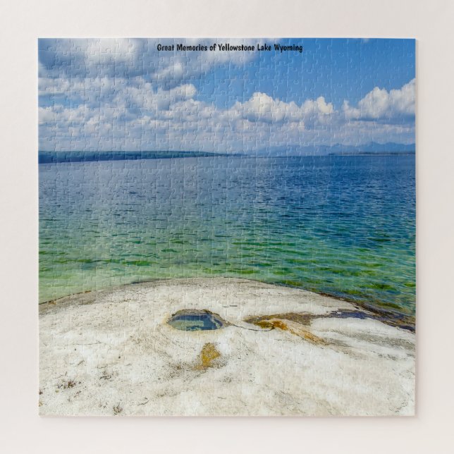 Nous aimons le lac Yellowstone Wyoming. Puzzle (Vertical)