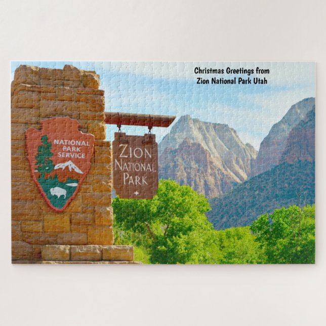 Nous aimons le parc national de Zion Utah Puzzle (Horizontal)