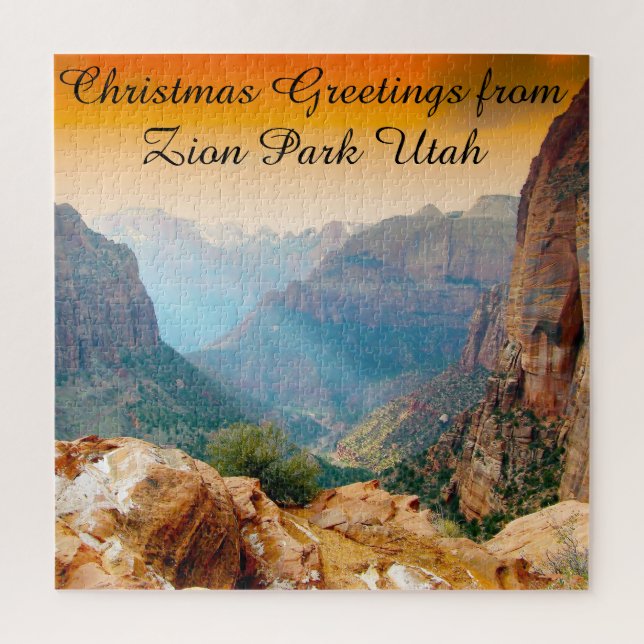 Nous aimons le parc Zion Utah Puzzle (Vertical)