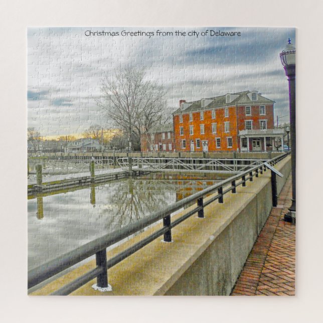 Nous aimons le puzzle de la ville de Delaware (Vertical)