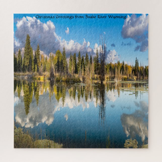 Nous Aimons Le Serpent River Wyoming Jigsaw Puzzle (Vertical)