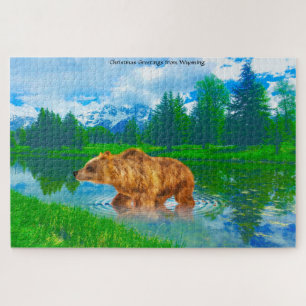 Nous aimons les ours bruns Wyoming Jigsaw Puzzle