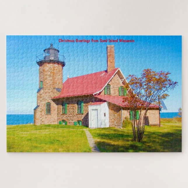 Nous aimons Sand Island Wisconsin. Jigsaw Puzzle (Horizontal)