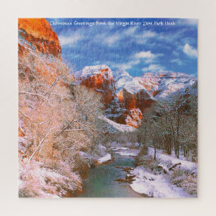 Nous aimons Virgin River Zion Park Utah Puzzle
