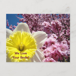 Nous aimons votre sourire ! Cartes postales Fleurs