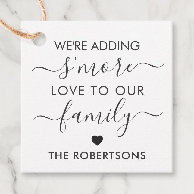 Nous ajoutons S'more Love à nos étiquettes de fami (Devant)