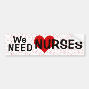 Nous Avons Besoin D'Infirmiers Sticker Coeur Bumpe