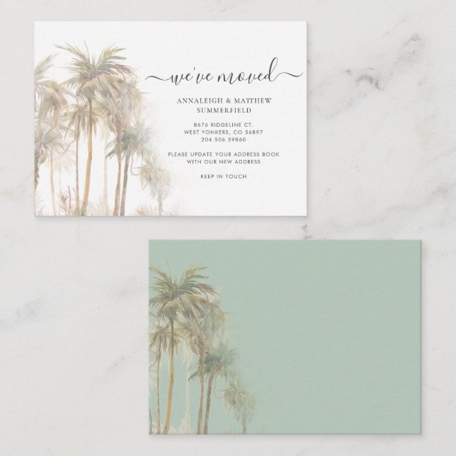 Nous Avons Déménagé À La Faire-part De Déménagemen (Devant / Derrière)