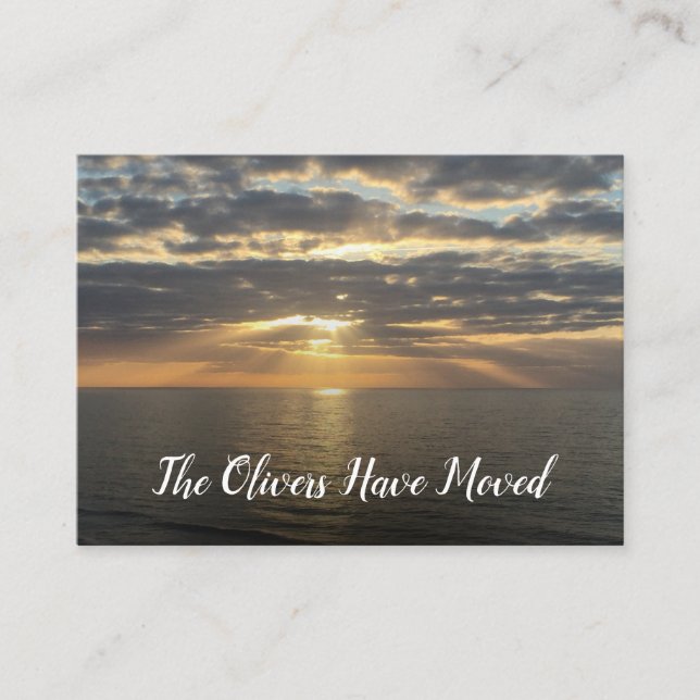 Nous avons déménagé à la plage Carte d'insertion p (Devant)