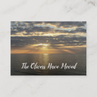 Nous avons déménagé à la plage Carte d'insertion p