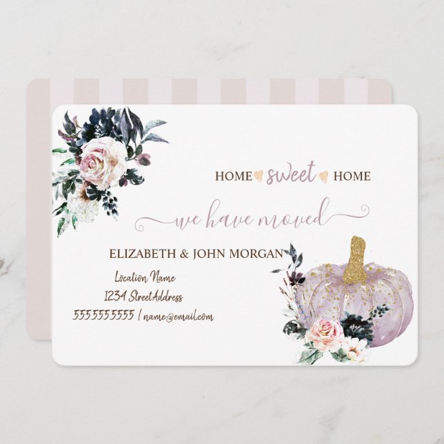 Nous Avons Déménagé, Aquarelle Parties scintillant (Devant / Derrière)