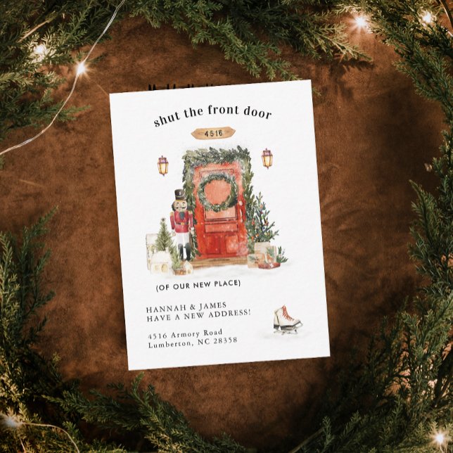 Nous avons déménagé | Carte Faire-part de porte ro (Créateur téléchargé)