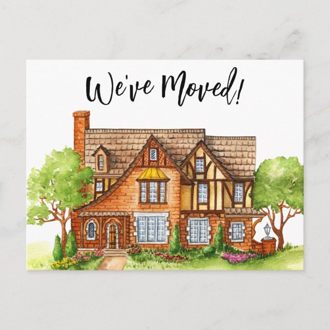 Nous avons déménagé Carte postale d'annonce de dém (Devant)