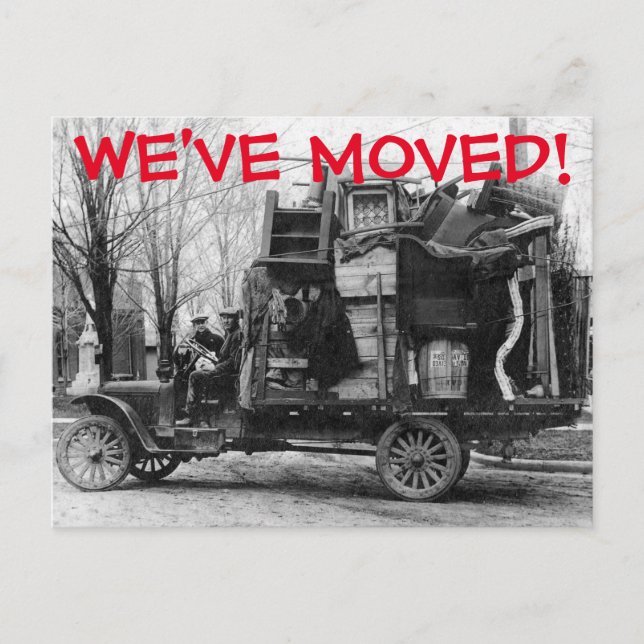 Nous avons déménagé Carte postale de changement d' (Devant)