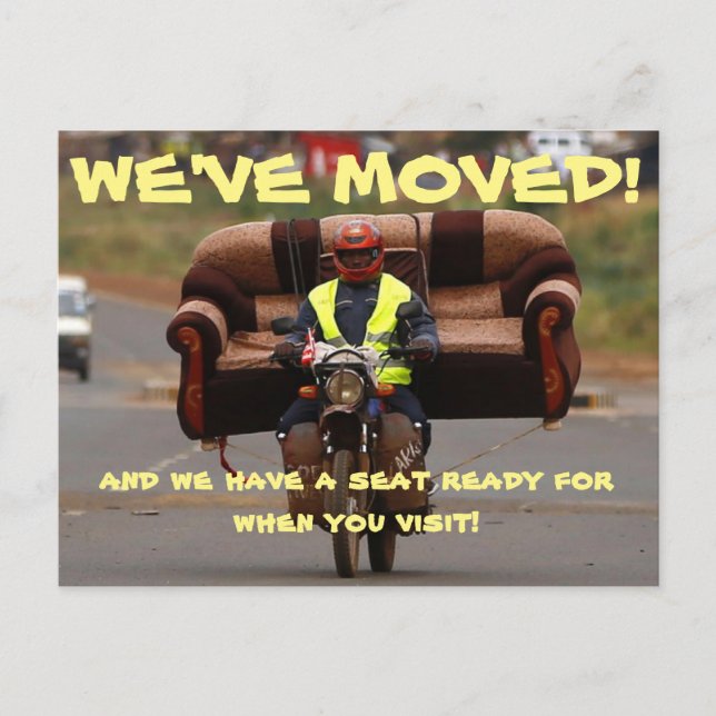 Nous avons déménagé Carte postale de changement d' (Devant)