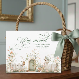 Nous avons déménagé Carte postale de cottage flora
