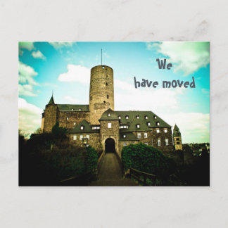 Nous avons déménagé - cartes de motifs de château