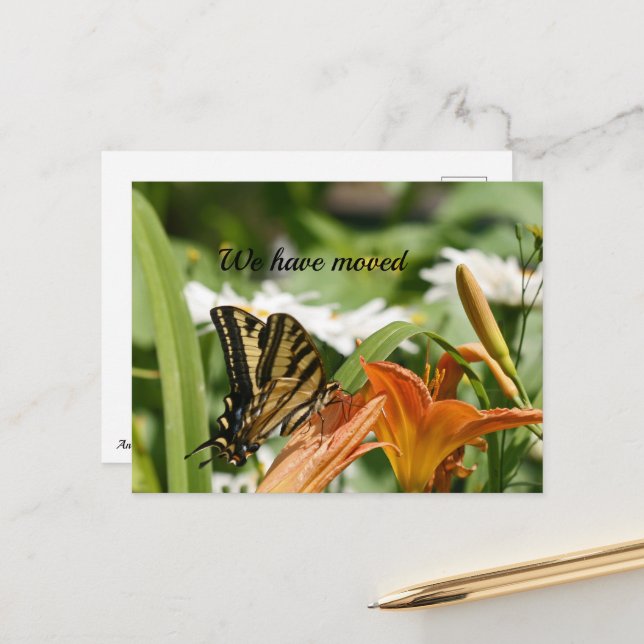 Nous avons déménagé la carte postale (Devant/Arrière en situation)