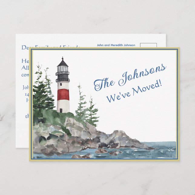 Nous avons déménagé Lighthouse Water Budget Carte  (Devant / Derrière)